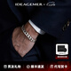 IDEAGEMER925銀古巴手鏈男士個性時尚簡約歐美風痞帥百搭加粗男款手飾配飾 銀古巴手鏈【19CM】