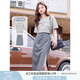 香影（xiangying）休閑套裝女夏季2025新款純棉t恤灰色半身裙兩件套一整套搭配 灰色 S