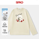 SPAO純棉圓領(lǐng)舒適長(cháng)袖T恤男女2025秋季新款簡(jiǎn)約風(fēng)上衣SPCX25ST01XY 米杏#蘋(píng)果白狗 L