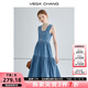 VEGA CHANG牛仔吊帶連衣裙女2025年法式新復(fù)古回潮收腰顯瘦氣質(zhì)優(yōu)雅長(zhǎng)裙子 牛仔藍(lán) M