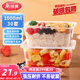 美麗雅一次性飯盒方形1000ml*30套 快餐打包盒大容量食品級便當野餐盒