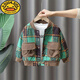 G.DUCKKIDS男童外套春秋2025新款寶寶洋氣春裝衣服中小童韓版夾克帥氣上衣潮 格子 110 cm建議身高100-110cm
