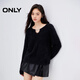 ONLY 2025秋季軟糯親膚舒適長(cháng)袖V領(lǐng)純色針織衫女|125313019