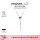 潘多拉（PANDORA）藍色扇子Y形項鏈項鏈套裝925銀藍色個性簡約七夕情人節(jié)禮物送女友
