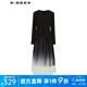 S.DEER圣迪奧女裝圓領(lǐng)交叉網(wǎng)紗針織吊帶裙套裝S241Z1410 黑色/91 L 170