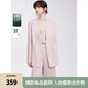 ELLE萊賽爾天絲優(yōu)雅通勤風(fēng)西裝女2025春季新款時(shí)髦小眾時(shí)尚外套 粉色 S