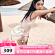 ECODAY新款夏原創(chuàng)設(shè)計(jì)水桶包雙肩包單肩小包包斜挎女包閨蜜女友生日禮物 米白色