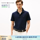 TOMMY HILFIGER【輕柔感】25夏季男裝珠地網(wǎng)眼豎條紋肌理短袖翻領(lǐng)POLO38951 藏青色DW5 M （推薦：135-150斤）