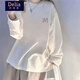矜持范春秋季新款長袖t恤女學(xué)生韓版寬松女裝ins時尚內(nèi)搭打底衫上衣服潮 長袖-白色 L 95-110斤