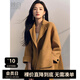 晚白【專享】百搭簡約雙面呢時(shí)尚休閑翻領(lǐng)短款羊毛大衣女【羊毛44%】 駝色 M