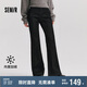 森馬（Semir）牛仔褲女保暖加絨拖地褲潮流2024冬時尚喇叭褲顯腿長109724124007