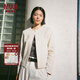 無印良品（MUJI）女式 雙層編織 開衫 女外套長袖  25年春季外衣 女裝休閑BB2R1A5S 象牙色 S (155/80A)