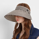 卡蒙（Kenmont）百搭黑白條紋空頂防曬帽女夏沙灘速干透氣可折疊遮臉遮陽(yáng)帽6046 黑色 可調節（55-60cm）