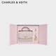 CHARLES&KEITH七夕限定禮盒鏈條包掛菱格小方包CK17-50701608-A Cotton Candy Pink棉花糖粉 S