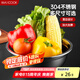 美廚（maxcook）加厚304不銹鋼湯盆26CM 洗菜盆調料盆和面盆 MCWATP26 