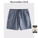 ABERCROMBIE & FITCH【澤西風(fēng)短褲】男裝25夏季新款寬松直筒松緊腰短褲KI128-5072 藍(lán)色 M (180/80A)