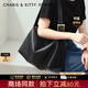 CharisKitty小c&k單肩包包女式2025新款小眾設(shè)計(jì)托特包斜挎包七夕情人節(jié)禮物 Black黑色