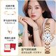 寶茄達藍氣球手表女款機械表2025新款高顏值時(shí)尚氣質(zhì)手表七夕禮物送女友 玫瑰金 送手鐲項鏈 34mm