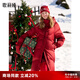 歌莉婭 新年紅品羽絨服女款紅色新中式盤扣鵝絨服外套1BNR8D200 53R椒紅 XL