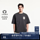 杰克·瓊斯（JACK&JONES）25年男裝純棉短袖t恤男士夏季潮流寬松足球風(fēng)衣服高端重磅半袖 E44黑砂色 常規(guī) M