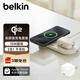 貝爾金（BELKIN）蘋果無線充電器 Qi2認證磁吸無線快充 iPhone15W快充 兼容MsgSafe快速充電 面板式二合一 套裝白