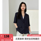 梵希蔓ol通勤女裝小個子西裝外套女春秋質(zhì)感高級透感薄款職場西服 V8019 藏青色 M