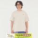 papa爬爬夏季新品兒童短袖t恤親子裝速干防曬透氣 米灰-成人 160 cm 