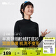 蕉下（beneunder）搖粒絨打底衫半高領女士秋冬絨感寬松柔軟長袖T恤PO15224 漫暮黑 M