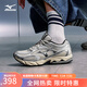 美津濃（MIZUNO）【W(wǎng)AVE ORION】男女春秋運(yùn)動鞋跑步鞋緩震支撐復(fù)古休閑跑鞋 10/米灰色/銀色/暗藍(lán)色 42