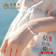 老鳳祥莫比烏斯環(huán)銀手鐲女款素圈生日七夕情人節(jié)禮物送女友老婆素圈實(shí)用 莫比烏斯【配品牌禮盒】 25±1克
