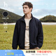 哈吉斯（HAZZYS）男裝 春秋款外套簡(jiǎn)約百搭立領(lǐng)休閑夾克男ASVZU0BCX29 深藏青色DN XL (180/100A 50)