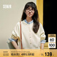 森馬外套女寬松落肩慵懶休閑簡約風春秋圓領純色夾克107624108001