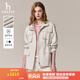 哈吉斯（HAZZYS）女裝 秋季女士【PHIZ系列】工裝風(fēng)立領(lǐng)腰部抽繩休閑夾克女 白色WT M (160/84A 38)