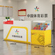 芭倫兔新款體育彩票柜臺貨架產(chǎn)品銷售桌收銀臺吧臺彩票玻璃展示柜子定制 160吧臺+60弧形玻璃柜不帶燈