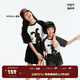 little MO&Co.5A抑菌 童裝秋裝新款男女童親子裝插肩袖短袖t恤 本白色2 165 165/80