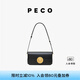 PECO852真皮斜挎復(fù)古小法棍包新款單肩通勤方包生日送女友禮物 經(jīng)典黑藍(lán)內(nèi)里頭層手搓紋牛皮現(xiàn)貨
