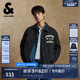 杰克·瓊斯（JACK&JONES）25年男裝秋冬翻領(lǐng)字母時(shí)尚短款輕薄鴨絨羽絨服男襯衫夾克保暖外套 E41黑色 M 175