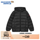 Skechers斯凱奇小暖寶羽絨服男女童輕薄秋冬季新款兒童連帽外套L424K061 碳黑/0018 160 cm