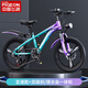 飛鴿兒童自行車(chē)6-12-18歲小學(xué)生中大童青少年超輕山地車(chē)男女小孩單車(chē) 【紫青色】一體輪-變速+大禮包 22寸【適合身高140-160cm】