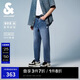 杰克·瓊斯（JACK&JONES） 春季新款單側(cè)腿部字母貼布貓須水洗設(shè)計(jì)直筒牛仔褲男裝225132133
