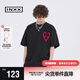 英克斯（inxx）【INXX】ALLPICK 夏新品刺繡T恤短袖情侶 黑色 L