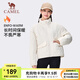 駱駝運動棉服外套女冬季短款立領(lǐng)輕薄保暖似羽絨棉衣 J24CR03673，粟米白，女 S