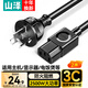 山澤 國標(biāo)電腦電源線2米 3C認(rèn)證臺式主機(jī)顯示器三孔三芯品字尾通用 電飯煲打印機(jī)箱連接線直插ZTDY20