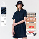 哈吉斯（HAZZYS）女裝 夏季女士【PHIZ系列】時尚寬松牛仔連衣裙女 深藏青色DN L (165/88A 40)