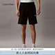 Calvin Klein Jeans夏季男士字母疊印ck松緊腰純棉休閑運(yùn)動(dòng)針織短褲J324250 BEH-太空黑 M