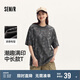森馬大力水手短袖t恤女夏中長(zhǎng)款特寬松涼感滿印上衣101324100041