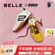 百麗（Belle）張凌赫/鞠婧祎同款彩虹豆德訓(xùn)鞋女25新商場(chǎng)款休閑鞋D5R1DBM5預(yù)售 【周雨彤同款】芥末黃 37 (235mm)