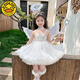 G.DUCK KIDS小黃鴨女童連衣裙夏裝2025新兒童公主洋氣吊帶寶寶紗裙夏季表演服 連衣裙+天使翅膀三件套 140