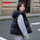 鴨鴨（YAYA）連帽羽絨馬甲女款2025新款韓版寬松咖色高級感時(shí)尚百搭 黑色 M
