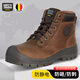 SAFETY JOGGER鞍琸宜四季勞保鞋男高幫舒適透氣防砸防刺防靜電絕緣安全鞋 【全皮棕色】防砸防刺防靜電 43